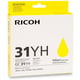 Ricoh GC31YH (405704) tinteiro amarelo XL | RICGC-31YH