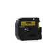 Q-Nomic M-K631 fita preto sobre amarelo (12mm X 8m) | QNM-K631
