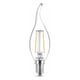 Philips lâmpada LED E14 BA35 filamento luz quente 2W | 25W
