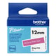 Brother Btag-P35 fita não laminada branco sobre rosa 12 mm | BROBTAGP35
