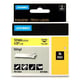 Dymo RHINO 18432 (S0718450) fita vinilo 12mm preto sobre amarelo(5,5M) | 18432