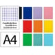 Caderno espiral Folio | Quadriculado 4 mm | 90 g | Capa dura | Variedade de cores