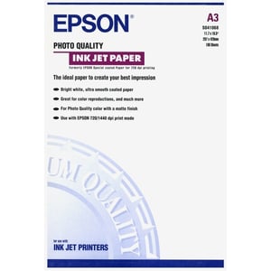 Epson S041068 Papel para jato de tinta com qualidade fotográfica | A3 104 g 100 folhas