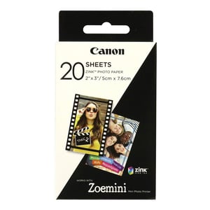 Canon ZINK Papel fotográfico autoadesivo | 5 x 7,6 cm 20 folhas