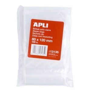 Apli Saco com fecho | 80 x 120 mm 100 un.
