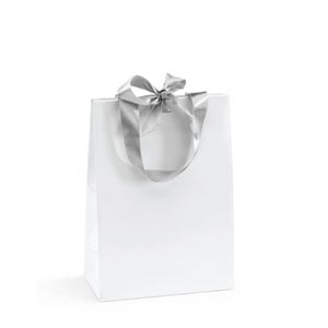 Saco para prenda | Verniz Cetim | Branco | 12 x 16 x 7 cm
