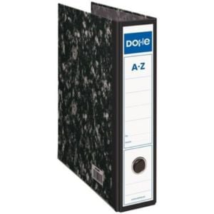 Dohe Arquivador de alavanca em cartão | 75 mm Preto marmoreado