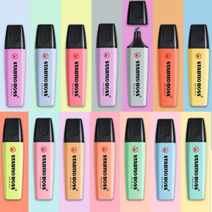 Pack marcadores Stabilo PASTEL (14 cores)