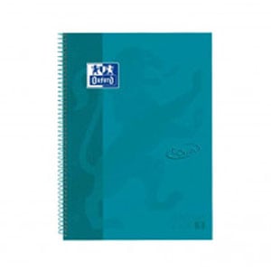 Caderno Espiral Oxford | Quadricula 5mm | Capa Extradura | Turquesa