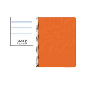 Caderno Espiral Folio | 80H | Pautado 2.5mm | Capa Mole | 60gr | Laranja