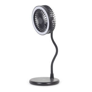 Ventilador de mesa 3 em 1 | Lâmpada, Carregador e ventilador | Preto