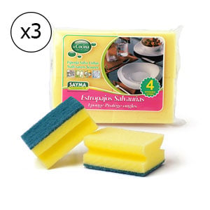 Pack x3: Esfregão salva unhas| 9x7x4,5 cm | 4 unidades
