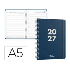 Agenda 2027 A5 Espiral Dia por Página | Azul