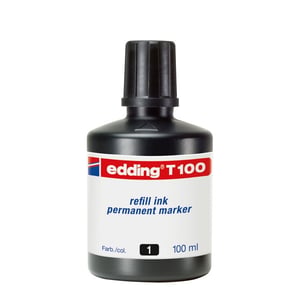 Edding T10 | recarga de tinta preta | 100 ml
