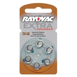 Rayovac 312 | pilhas para aparelhos auditivos | 6 unidades