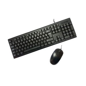 Teclado e rato com fio | Preto
