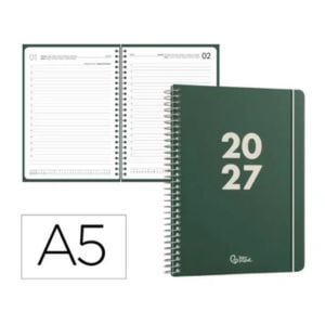 Agenda 2027 A5 Espiral Dia por Página | Verde