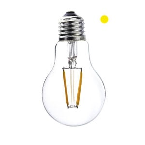 Lâmpada LED E27 | Filamento | Pera | Luz quente | 6W | 2500K