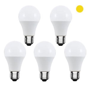 Pack x5: Lâmpada LED E27 | Luz quente | 7W | 3200K