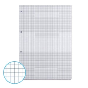Recarga Papel | Folio | Quadrícula 4x4mm | 75gr | 100 f.