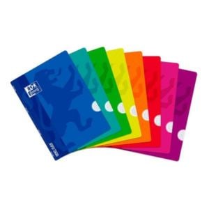 Oxford Bloco de notas A4 | Quadriculado 4 mm Cores sortidas