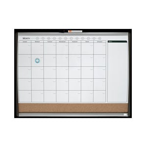Planeador de quadro magnético Nobo | 2 en 1 | Quadro de cortiça | 58,5 x 43