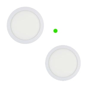 Pack x2: Placa LED Circular | SuperSlim 220 mm | Luz neutra | 20W | 4500K