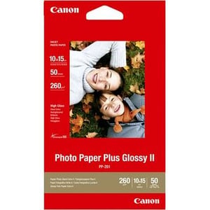 Canon PP-201 Papel fotográfico brilhante Plus II | 10 x 15 cm 265 g 50 folhas