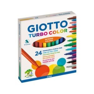 Giotto Turbo Pack 24 | Marcadores cores sortidas Ponta fina