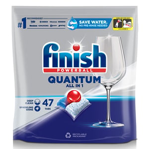 Finish | Quantum Regular | Pastilhas para máquina de lavar louça | Tudo em 1 | 47 lavagens