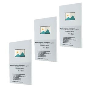 Pack x3: Papel Fotográfico | A6 | Brilho | 260gr | 10 folhas