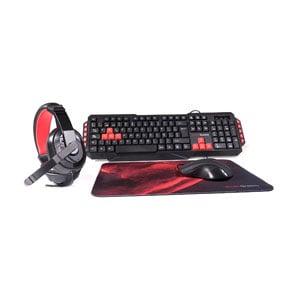 Kit teclado + rato + auscultadores + tapete