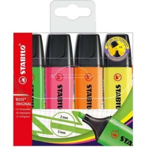 Pack: 4x Stabilo Boss 70 | Marcadores fluorescentes
