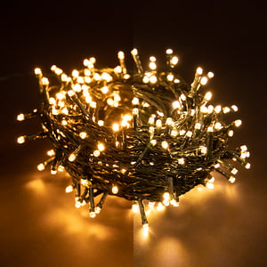 Luzes de natal 27 metros | Branco extra quente e branco quente | 320 luzes LED