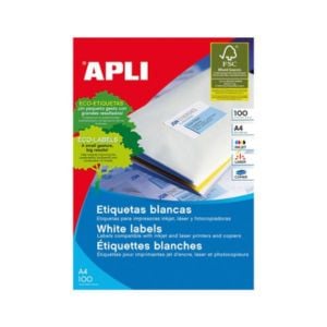 Apli Etiquetas | 105 x 57 mm Brancas 100 etiquetas