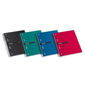 Enri Caderno espiral A5+ | Quadriculado 5 mm Capa dura Sortido