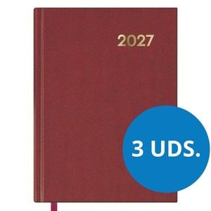 Pack de 3 Agendas 2027 A5 dia por página | Bordeaux